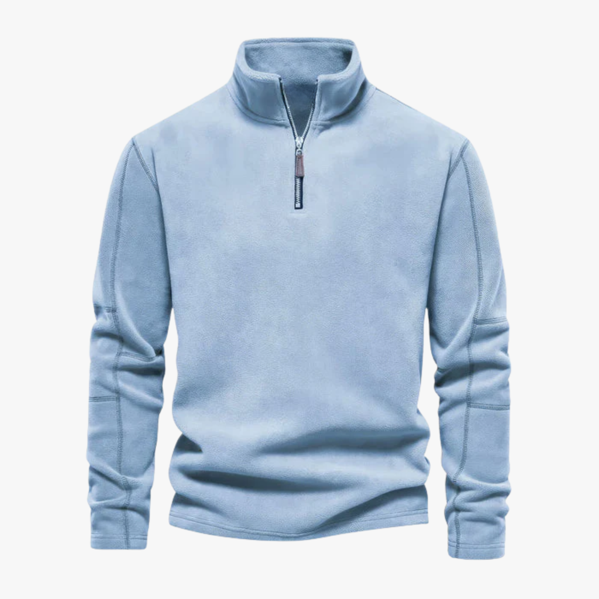 Fleece Azul Claro con Cremallera de Cuarto