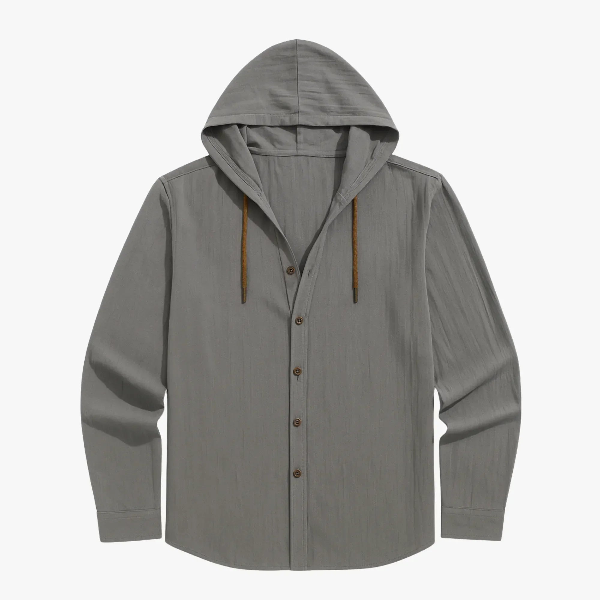 Camisa con Capucha de Lino Marino